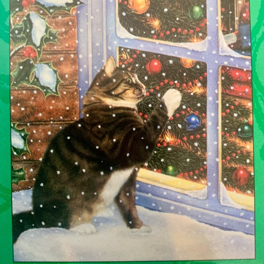 Vintage No Sew Cat Holiday 2 Appliqués